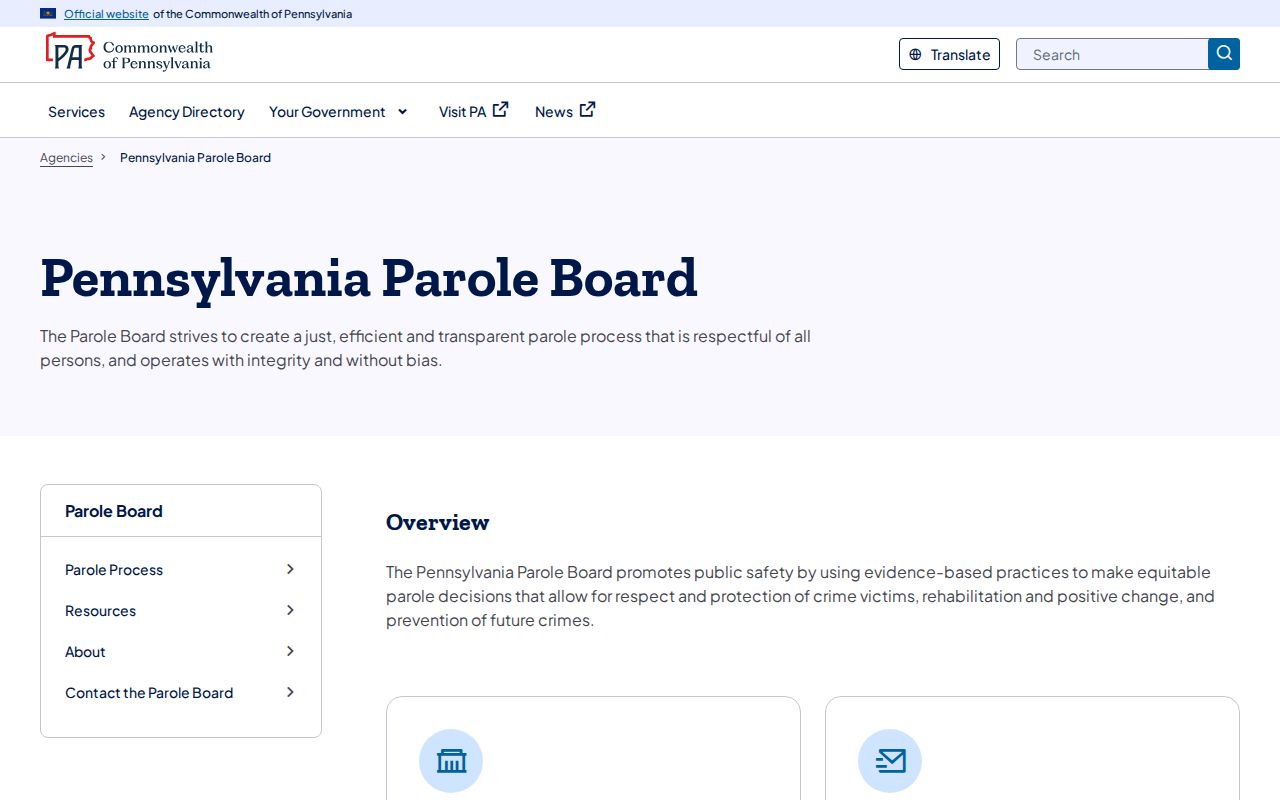 Chester County criminal history Pennsylvania Parole Board