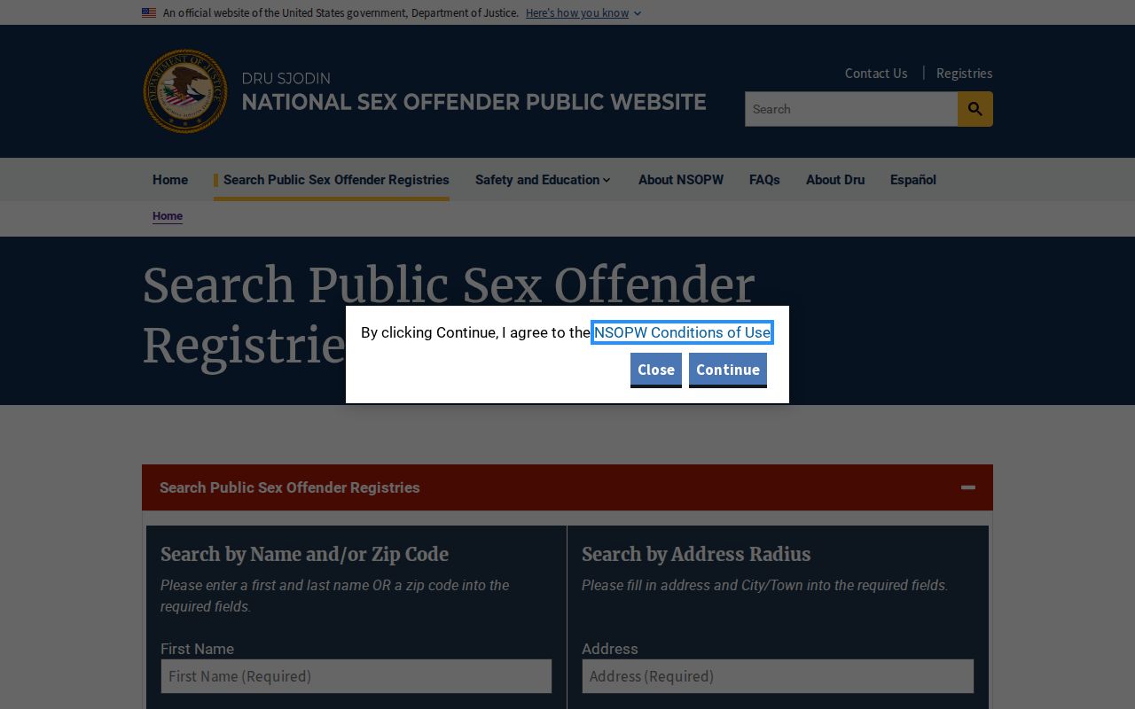 Chester County sex offender records through the national registry search